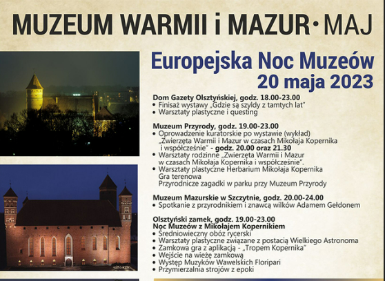 Międzynarodowa Noc Muzeów w Muzeum Warmii i Mazur
