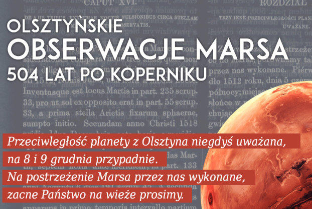 OLSZTYŃSKIE OBSERWACJE MARSA - 504 LAT PO KOPERNIKU