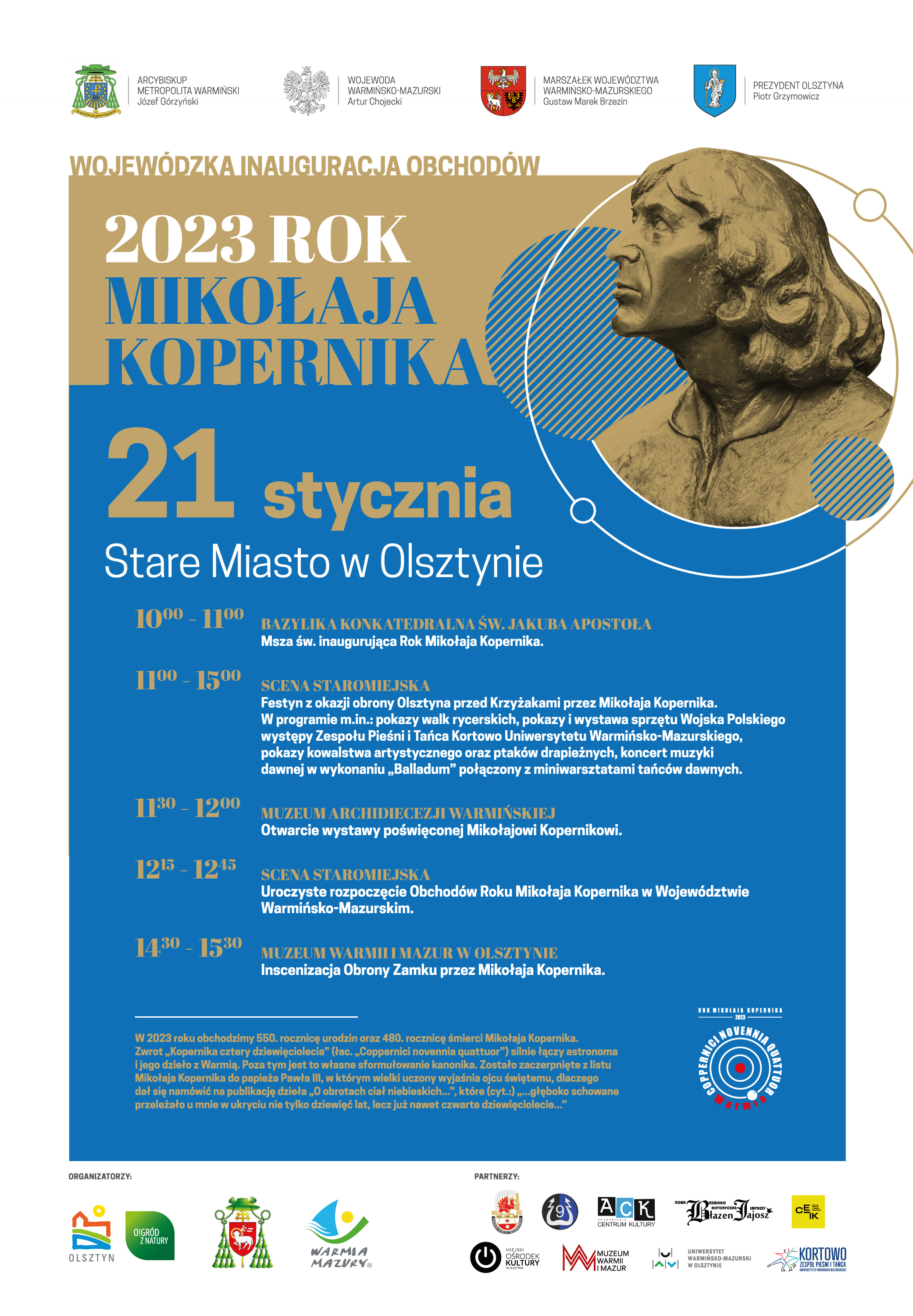 Wojewódzka Inauguracja Obchodów Roku Mikołaja Kopernika
